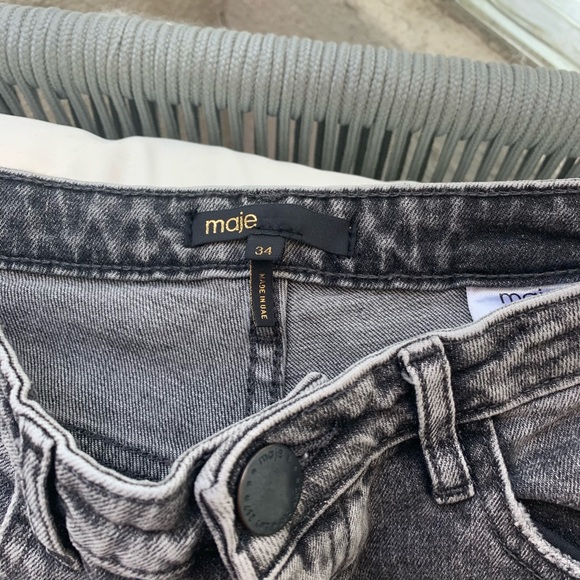 MAJE PARIS REVOLVE BUTTOM FLY DISTRESSED JEANS - Picture 2 of 6